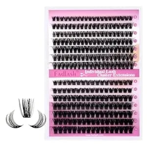 Lash Clusters 60d+80d Fluffy Eyelash Clusters D Curl 8-16mm Individual Lashes Cluster Eyelash Extensions Wispy 280pcs Thick Lash Extension Clusters (60+80d-0.07-D, 8-16mm)