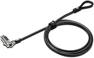 Kensington Nanosaver™ Combination Laptop Lock, Resettable Computer Security Locking Cable For Ultra-Thin Laptops For Hp Lenovo Asus Acer, Resettable 4-Wheel Number Code (k60603ww)