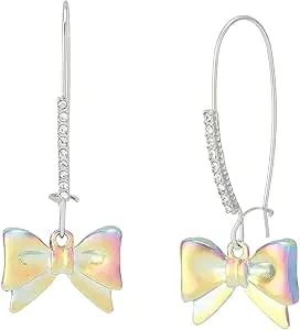 Betsey Johnson Women'S Kick Off Bow Dangle Earrings
