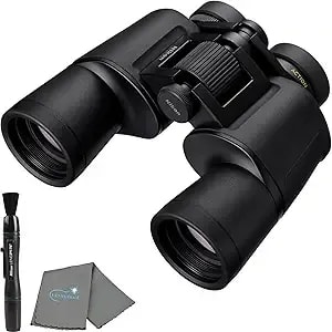 Nikon Action 8x42 Binocular - Multilayer-Coated Nikon Optics, Bright, Wide View, 8x Power, Turn-And-Slide Adjustable Eyecups And Tripod-Ready Porro-Prism Design - Bundle With Lens Pen & Cloth