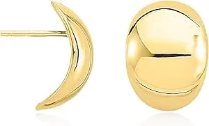 Ross-Simons Italian 14kt Yellow Gold Dome Earrings
