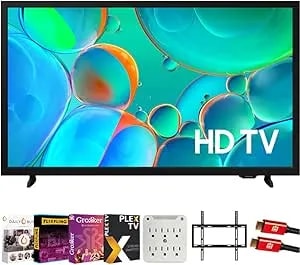 Samsung 32 Inch Hd h5000f 720p Smart Tv (2025) Bundle With Premiere Movies Streaming + 19-45 Inch Tv Wall Mount + 6-Outlet Surge Adapter + 2x Hdmi Cable & Complete Home Theater Beginner'S Guidebook