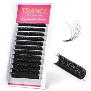 Tdance Easy Fan Lash Extensions 3d Volume Lash Extensions Easy Fan Lashes Self Fanning Eyelash Extensions(0.03-D,8-15mm)
