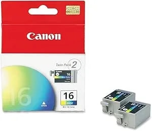 Canon 9818a003 Oem Ink - (Bci-16) Selphy ds700 ds810 ip90 Color Ink Tank Twin Pack