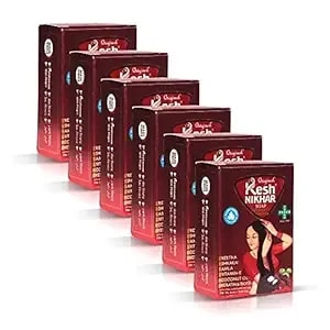 Kesh Nikhar Advanced Formula Soap Solid Shampoo Bar Natural Hair Care & Cleansing Soap - Amla, Reetha, Shikakai For Dandruff, With Coconut Oil Dry Hair & Scalp Size 100gm Each (Pack Of 6)