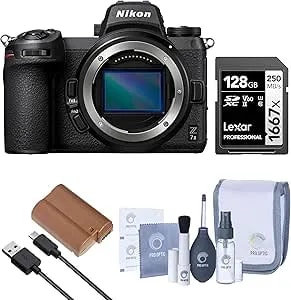 Nikon Z 7ii Mirrorless Camera With 128gb Sd Memory Card, Extra Battery, Cleaning Kit For Digital Video Full Frame Camera Nikon
