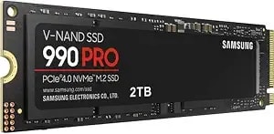 Samsung Samsung 990 Pro 2tb, 3-Bit Tlc V-Nand, M.2 (2280), Nvme 2.0, R/W(Max) 7,450mb/S/6,900mb/S, 1,400k/1,550k Iops, 1200tbw, 5 Years Warranty