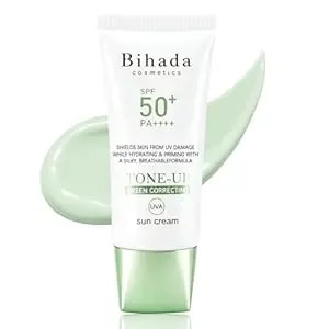 Face Primer, Pore Eraser & Blurring Primer, Oil Control & Moisturizing, Tone Up Color Corrector For Uneven Skin Tone, Lightweight & Long-Lasting 50ml, With Sunscreen Spf 50+ Pa++++ (Green)