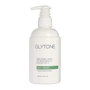 Glytone Daily Body Lotion With Spf 15–Broad Spectrum Sunscreen Moisturizer For Body –Spf Lotion With Glycolic Acid & Shea Butter – Sensitive Skin Sun Screen – Gives Non Greasy Sun Protection – 12 Oz