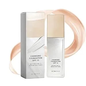Color Changing Foundation For Mature Skin, Hydrating And Lightweight Liquid Foundations, Concealer Cover Cream, Tone Suitable For All Skin Types (1pcs)