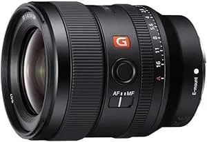Sony E-Mount Fe 24mm f1.4 Gm Full Frame Wide-Angle Prime Lens (sel24f14gm) (Renewed)