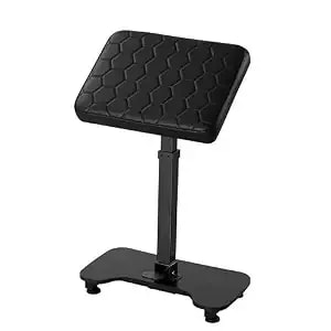 Poarmeey Tattoo Armrest Stand Hydraulic Device Height Adjustable Thickened Cushion Wood Grain Base Stability Strongly