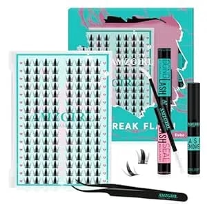 Lash Clusters Kit 128pcs Left & Right Lashes Cluster Kit With Wide Band Eyelash Clusters,White Eyelash Bond And Seal,Lash Remover And Tweezer For Cluster Eyelash Extensions(Daisy,D-12mm)