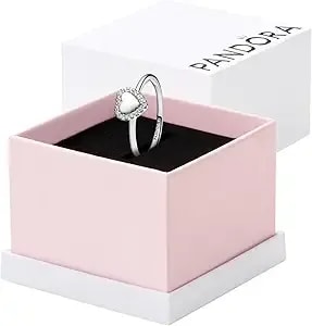 Pandora-Engravable Heart Halo Ring-With Gift Box