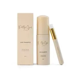 Lash Shampoo And Brush 50 Ml 1.69 Fl Oz Foaming Lash Shampoo Kit, Eyelash Exension Cleaner, Lash Extension Supplies For Salon And Home Use, Makeup Remover, Eyelid Cleanser