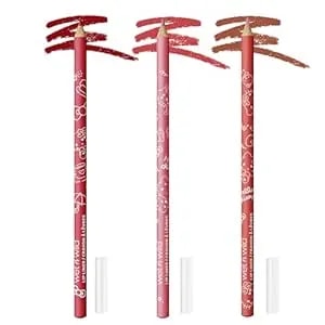 Wet N Wild Hello Kitty 3-Piece Lip Liner Pencil Set, Lip Defining Silky Smooth Formula, Highly Pigmented Long-Wearing Finish, Cruelty-Free & Vegan
