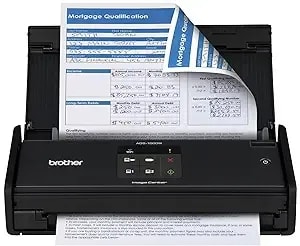 Brother ads1000w Compact Color Desktop Scanner With Duplex And Wireless Networking,Black