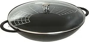 Staub Cast Iron Wok, 6-Quart, Black Matte