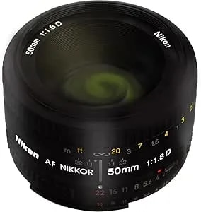 Nikon Af Fx Nikkor 50mm F/1.8d Lens With Auto Focus For Nikon Dslr Cameras (Renewed)