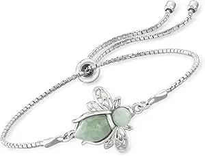 Ross-Simons Gemstone Bumblebee Bolo Bracelet In Sterling Silver