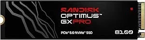 Sandisk 4tb Optimus Gx Pro 8100 Pcie 5.0 Nvme Ssd - M.2 2280, Up To 14,900 Mb/S Read Speed, Lightning-Fast Performance - sdsp82400tan