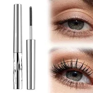 Eyelash Primer,Tubular Eyelash Primer,Waterproof Long Curling Mascara,Volumizing Mascara For Daily Makeup, Natural And Non-Smudged (Black)