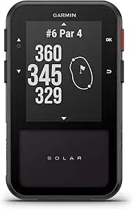 Garmin Approach® G20 Solar, GPS Golf Handheld With Solar Charging, Sunlight-Readable High Resolution Display, Built-In Magnet To Mount On Your Cart, Big Numbers For Easy Reading