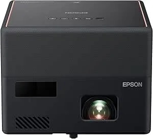 Epson Epiqvision Mini ef12 Smart Streaming Laser Projector, Hdr, Android Tv, Movies, Family Gaming, Portable, Sound By Yamaha, 3lcd, Full Hd 1080p, 1000 Lumens Color & White Brightness Bluetooth Black