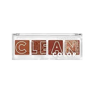 Covergirl Clean Fresh Clean Color Eyeshadow Palette, Shimmer Finish, Vegan Formula - Spiced Copper, 4g (0.14 Oz)