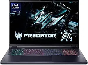 Acer Predator Helios Neo 18 Ai Gaming Laptop - Intel Core Ultra 9 Processor 275hx - Nvidia Geforce Rtx 5070 Ti - 18" Wqxga 240hz G-Sync - 32gb ddr5 - 2tb Gen 4 Ssd - Killer Wi-Fi 6e - phn18-72-9474