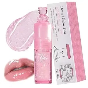 Passioncat Honey Glow Tint, 5-In-1 Lip Gloss Treatment — Non-Sticky, Plumping Shine, Sheer Color — Hydrating Lip Balm, Gloss & Mask In One — With Hyaluronic Acid & Botanicals (00# Moon Glitz)