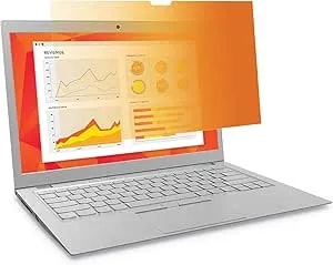 3m Gold Privacy Filter For Macbook Pro 15 Inch (2016 Model Or Newer) With Comply Attachment System For Flip-Share, Reversible Gold/Black, Reduces Blue Light, Screen Protection (gfnap007)