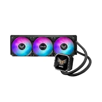 Asus Tuf Gaming Lc Iii 360 Argb Lcd With Integrated Triple Fans Designed For High Airflow And Static Pressure; 2.8" Lcd For Hardware Monitoring, Custom Gifs And mp4 Video Clips, 6 Year Warranty