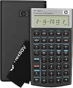 Hp 10bii+ Financial Calculator – 100+ Functions For Business, Finance, Accounting, Statistics & Algebra – College & High School Calculator, Exam Approved For Sat, Ap, Psat – Includes Case & Cloth