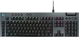 Logitech g915 X Wired Gaming Keyboard (Tactile)- Black - Low Profile, Mechanical Switches, Double-Shot Pbt Keycaps, Rgb Lighting, Aluminum Finish, Pc/Mac Compatible