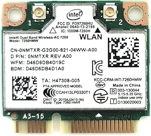 Intel Dual Band Wireless-Ac 7260 Network Adapter (7260.Hmwwb.R)