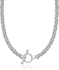 Ross-Simons Sterling Silver Byzantine Toggle Necklace