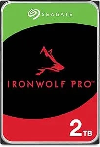 Seagate Ironwolf Pro, 2 Tb, Enterprise Nas Internal Hdd –Cmr 3.5 Inch, Sata 6 Gb/S, 7,200 Rpm, 256 Mb Cache For Raid Network Attached Storage (st2000nt001)