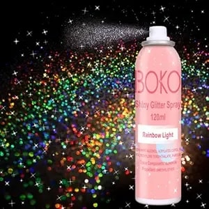 Boko Body Glitter Spray, 120ml Holographic Silver Shiny Glitter Spray For Body Hair Clothes, Quick-Drying And Long-Lasting Body Shiny Glitter Hairspray For Festival Party Concert Rave Accessories