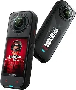 insta360 x5 mm93 Championship Edition - Waterproof 8k 360 Camera, Leading Low-Light Performance, Invisible Selfie Stick Effect, Tough And Replaceable Lenses, 205-Min Battery, Wind Guard, Stabilization