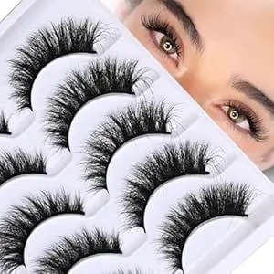 Sinuvelve Full Wispy Lashes 5d Extra Volume Cat Eye Fake Mink Lashes 14mm D Curve Lash Strips Eye Lash Reusable 25 Times Easy For Beginner Eyelashes With Soft Thin Band By Hiklasy