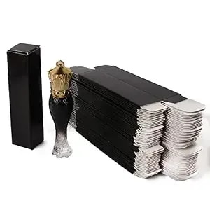 Cosidea 50 Pcs Empty Black Lip Gloss Boxes w27 xw27 xh115mm /1.06 * 1.06 * 4.53 Inch, Cosmetic Perfume/Mascara Box Packaging For Small Business Wholesale, Small Kraft Paper Box