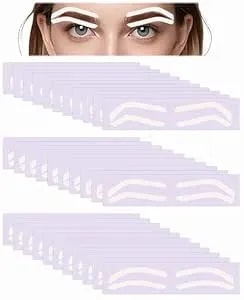 90 Pairs Eyebrow Stickers Stencils, 3 Shapes Disposable Eyebrow Tape Strips For Tinting