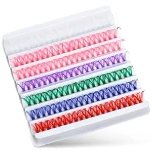 140 Pcs 14mm Colored Cluster Eyelashes, Individual False Lashes For Diy Extensions, Wispy & Curl Eyelashes In 6 Colors For Home Use