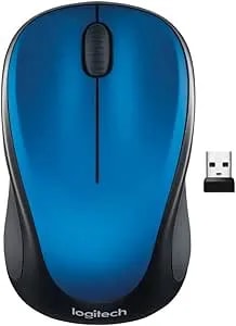 Logitech M317 Wireless Mouse, 2.4 Ghz With USB Receiver, 1000 DPI Optical Tracking, 12 Month Battery, Compatible With PC, Mac, Laptop, Chromebook - Blue