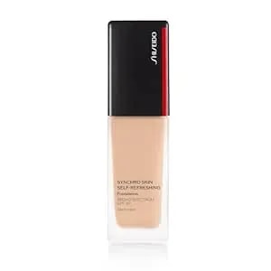 Shiseido Synchro Skin Self-Refreshing Foundation Spf 30, Linen 220 - Medium-To-Full Buildable Coverage - Natural Finish, 24-Hour Wear - Water Resistant & Non-Comedogenic - 30 Ml