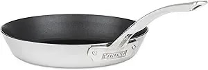 Viking Contemporary 3-Ply Non Stick Frying Pan, 10 Inch Stainless Steel Nonstick Fry Pan, 3 Liters, Silver