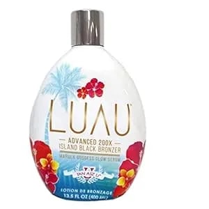Tan Asz U Luau Advanced 200x Island Black Bronzer Dark Tanning Lotion Accelerator For Indoor Tanning Beds 13.5 Fl. Oz.
