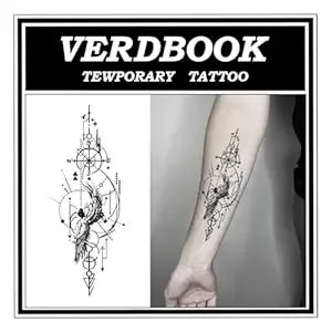 Waterproof Temporary Tattoos: 2-Sheet Tattoo Kit With Realistic Body Stickers, Semi-Permanent Tattoos For Adults Lasting 7-15 Days – Safe For Men & Women, Winged Wayfinder