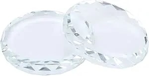 Nail Art Palette, 2pcs Nail Art Palettes Color Mixing Tool For Diy Makeup Mixing Palette Drawing Color Dish Toning Glass Nail Tips Painting Tray False Eyelash Glue Hold Makeup Pallet